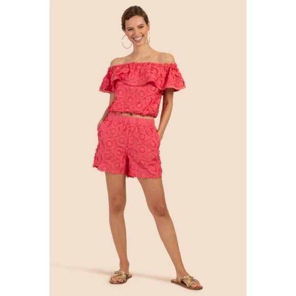 💕TRINA TURK💕 Lonni Short ~ Vista Voile Watermelon Red 6 NWT - Picture 5 of 10